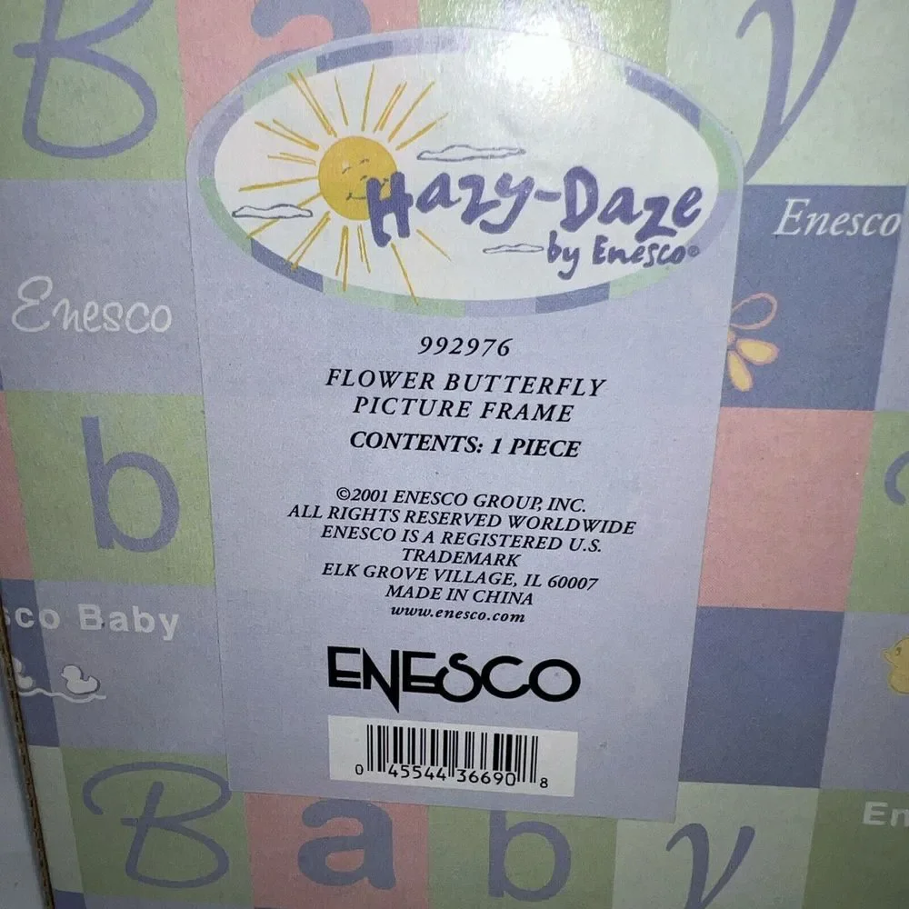 New‎ Enesco Flower Butterfly Picture Frame Baby Nursery